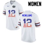 Women's Florida Gators #12 C.J. McWilliams NCAA Nike Blue USA Flag Fashion Authentic Stitched College Football Jersey LOL2262JD